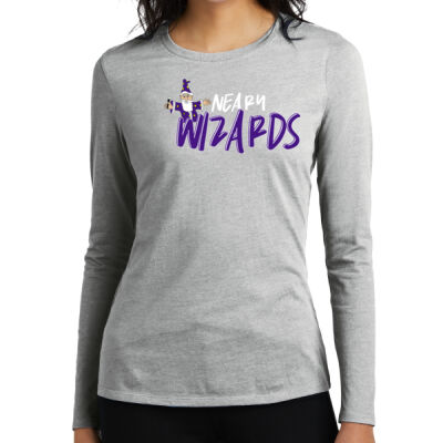 WIZARDS DESIGN - Women's Perfect Blend ® CVC Long Sleeve Tee Thumbnail
